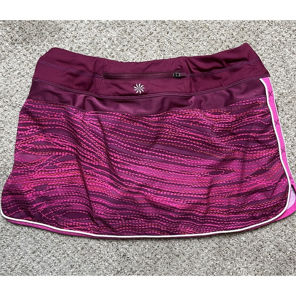 Athleta Women's Tennis Skirt Skort Athletic Size 6 Maroon/Pink